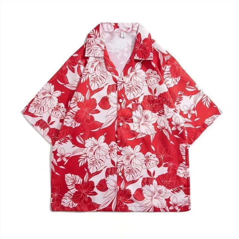 Vintage Hawaiian Floral Shirt - Vintage koszula w kwiaty z krótkim