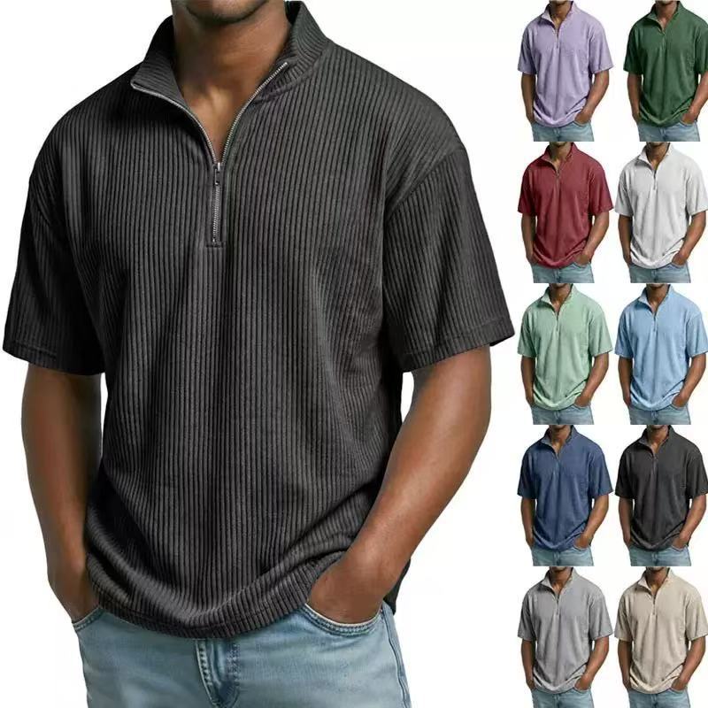 Corduroy Button Up Shirt Men - Letnia koszula męska z sztruksu ze
