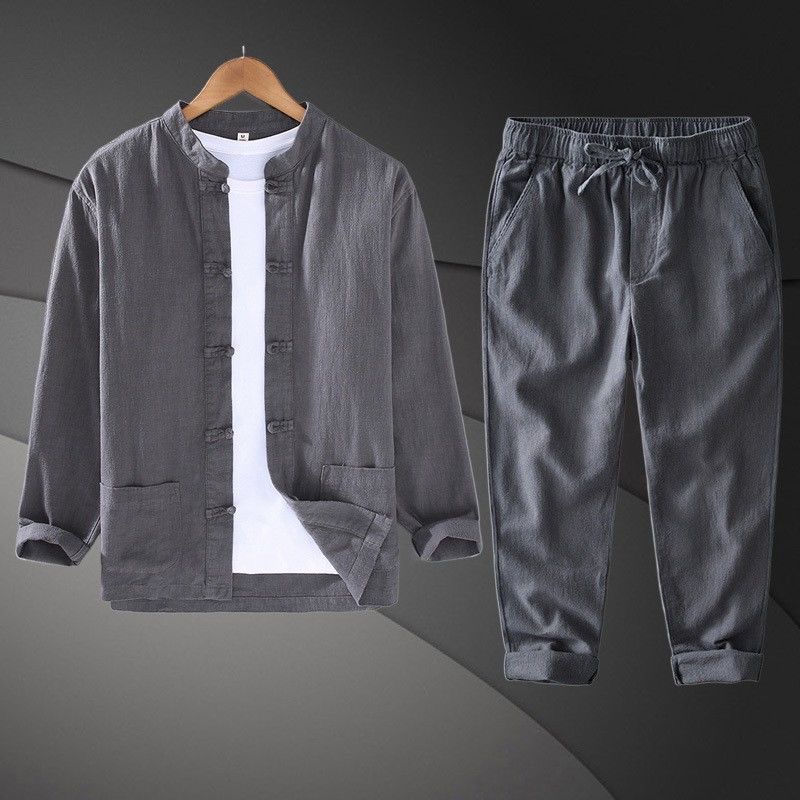 Nowa koszula z bawełny i lnu w – Mens Linen Shirt Long Sleeve recenzja i cena