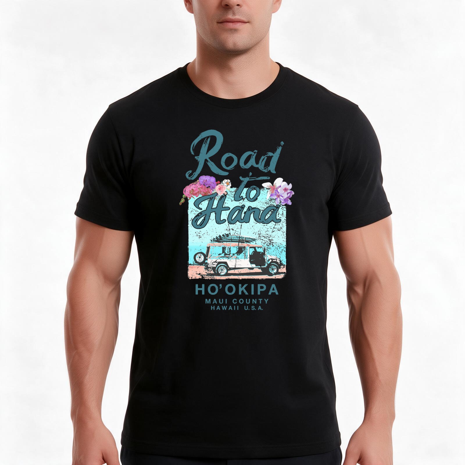 Road to Hana Maui Hawaii – kla – Vintage Hawaiian Floral Shirt recenzja i cena