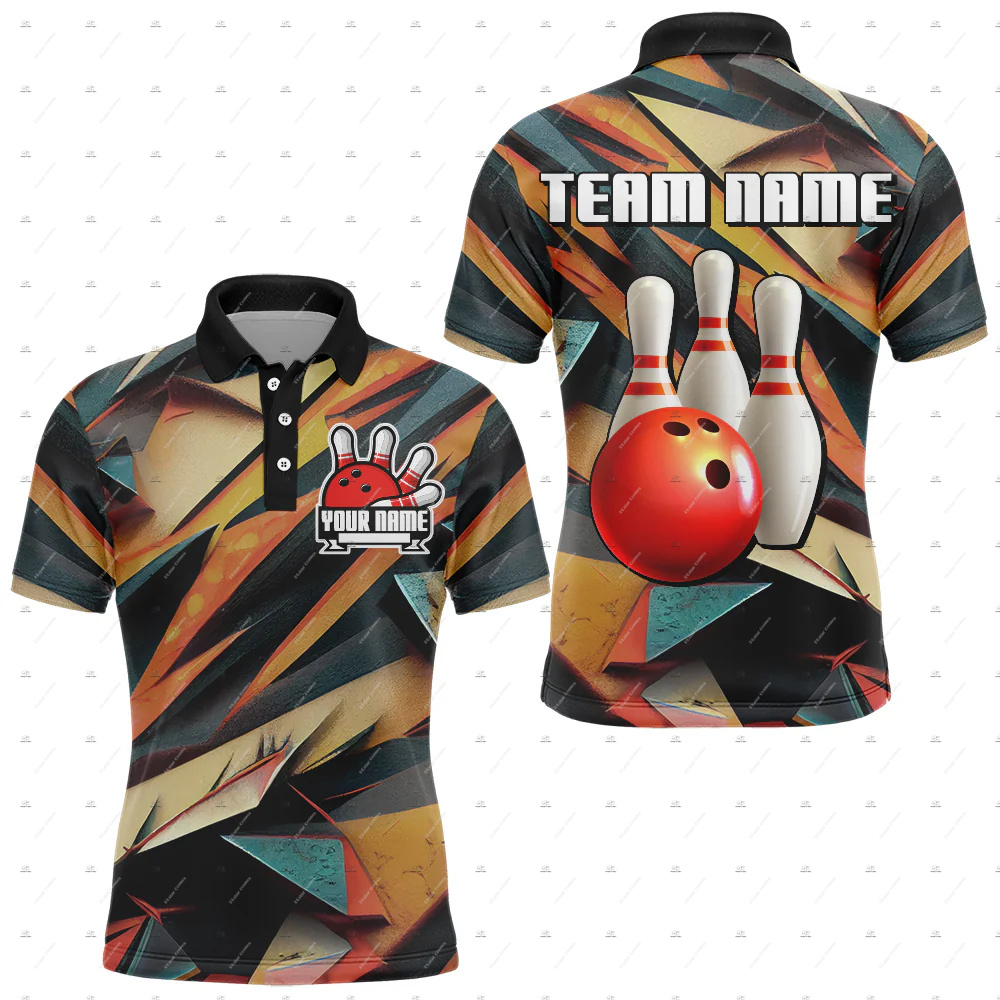 Koszulki Polo z Krótkim Rękawe – Short Sleeve Bowling Shirt Retro recenzja i cena