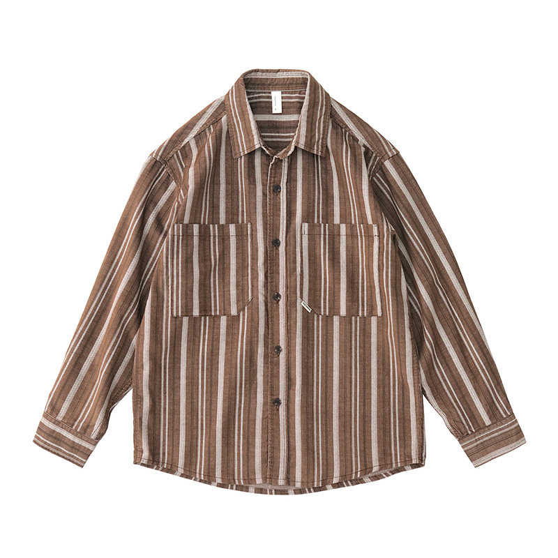 Męska japońska koszula w stylu – Corduroy Button Up Shirt Men recenzja i cena