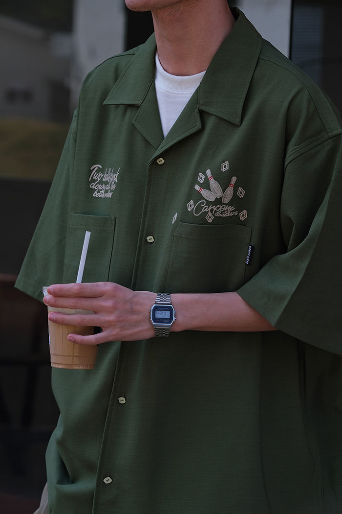 Kręgle haft zielony oprzyrządo – Short Sleeve Bowling Shirt Retro recenzja i cena