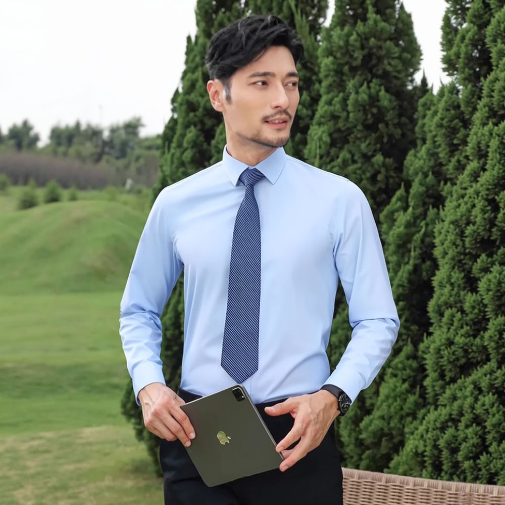 Męska koszula z długim rękawem – Breathable Bamboo Fiber Shirt Non Iron recenzja i cena