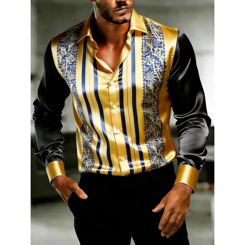 Satynowe jedwabne koszule męsk – Mens Satin Silk Dress Shirt recenzja i cena